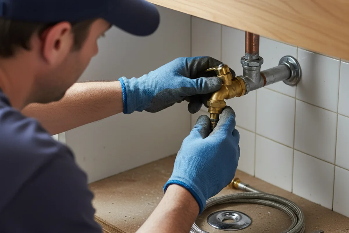 Shutoff valve and fitting work during Faucet and Fixture Repair in Dulac